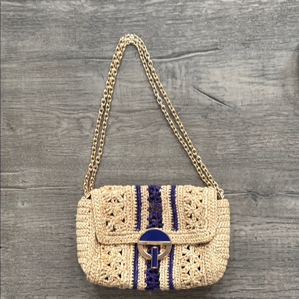 Vanessa Bruno Small Raffia Moon Bag